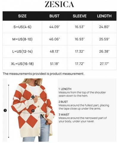 Women's 2024 Casual Long Sleeve Cardigan V Neck Button Down Open Front Knit Loose Oversized Sweater Coat Brickred $18.48 Swea...