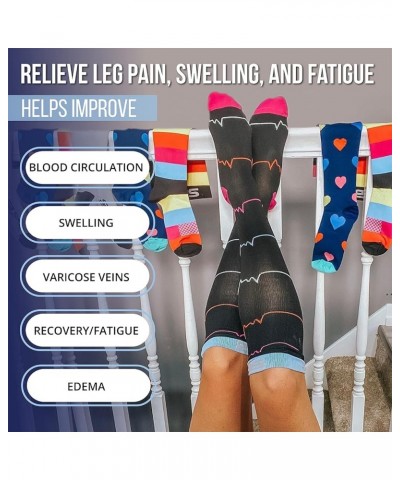 3-Pair Compression Socks (15-20mmHg) for Men & Women – Best Socks for All Day Wear! L/XL 06 - Multi-color $15.09 Activewear