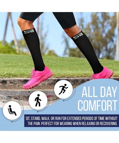 3-Pair Compression Socks (15-20mmHg) for Men & Women – Best Socks for All Day Wear! L/XL 06 - Multi-color $15.09 Activewear