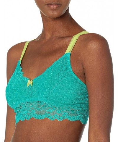 Women's Claudia Lace Bralette Emerald $12.64 Lingerie