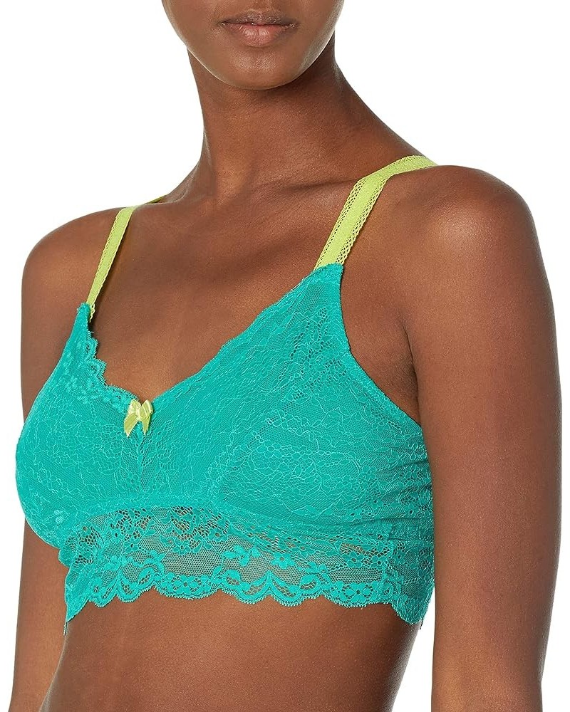 Women's Claudia Lace Bralette Emerald $12.64 Lingerie