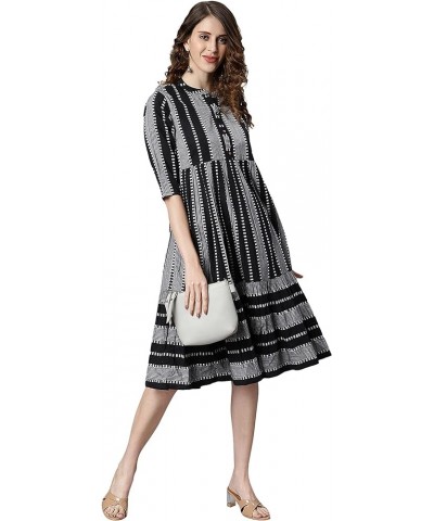 Women's Day Black Cotton Dress Black $26.45 Dresses