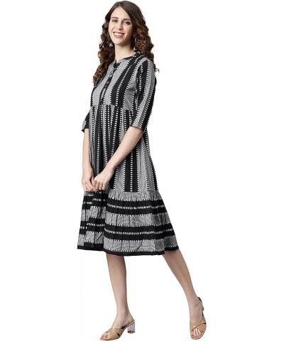 Women's Day Black Cotton Dress Black $26.45 Dresses