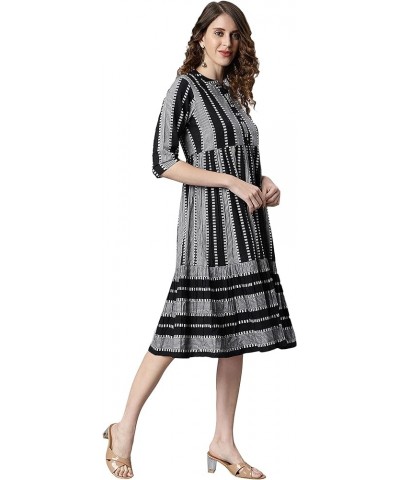 Women's Day Black Cotton Dress Black $26.45 Dresses