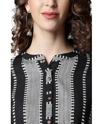 Women's Day Black Cotton Dress Black $26.45 Dresses