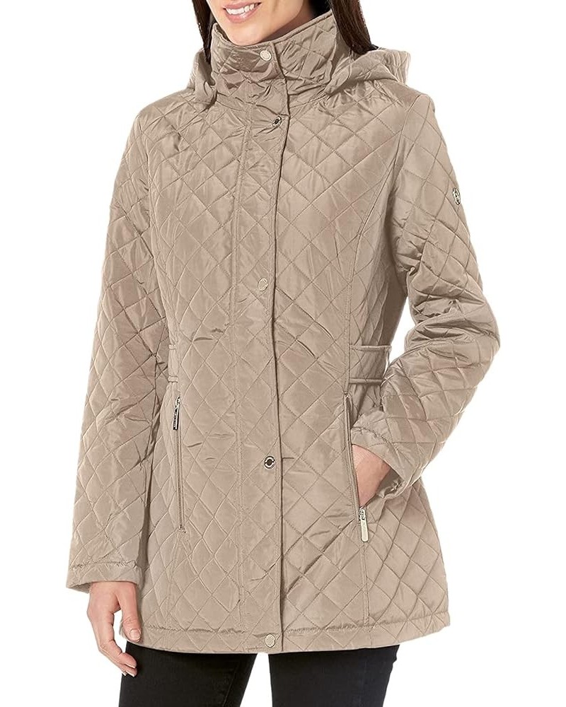 Women's Quilted Jacket, Stylish & Trendy Coat Sand $12.29 Jackets