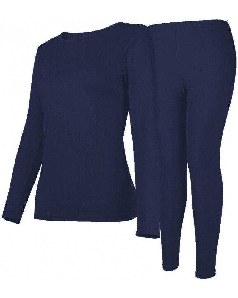 Womens Thermal Underwear Set Long Johns with Fleece Lined Ultra Soft Top & Bottom Base Layer Thermals for Women Navy $9.68 Un...