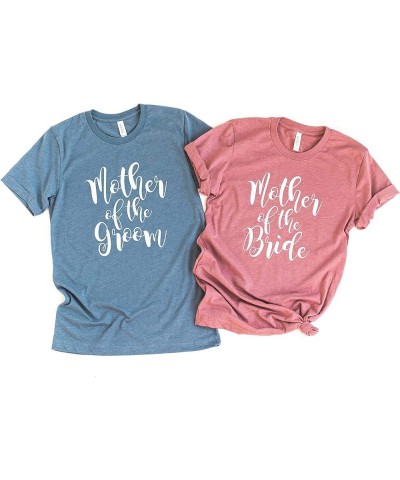 Mother of The Bride Shirt. Mother of The Groom Shirt. Unisex T-Shirts for Mom of The Bride and Groom Heather Slate Motg $15.1...