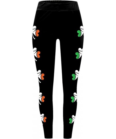 St Patricks Day Workout Leggings for Women Girls Irish Printed Gym Tummy Control High Waisted Activewear Yoga Pants Trousers ...