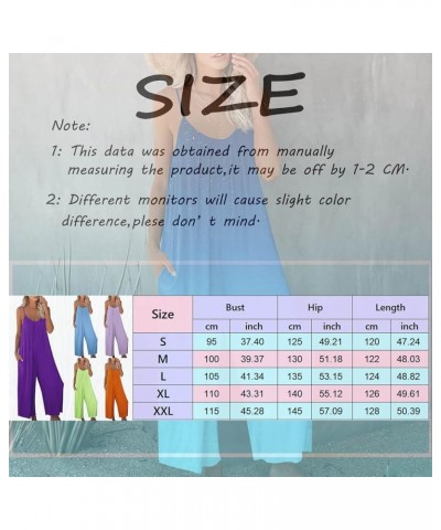 Rompers for Women Summer,Womens Jumpsuits Loose Sleeveless Pocket Jumpsuit Harem Bohemian Baggy Overalls Wide Leg Bib Overall...