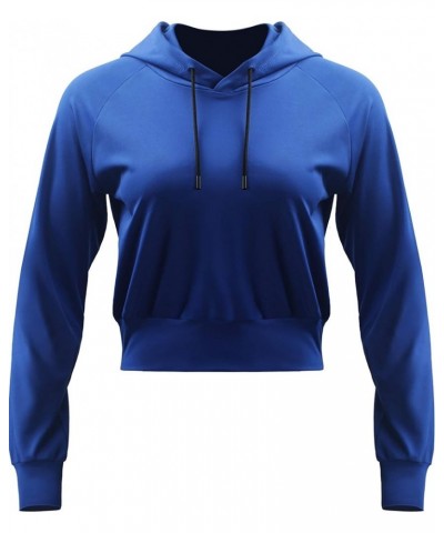 Women's Casual Long Sleeve Crop Top Sweatshirt Hoodies for Running 1 or 2 Pack 2077 : 1 Pack, Blue $9.72 Hoodies & Sweatshirts