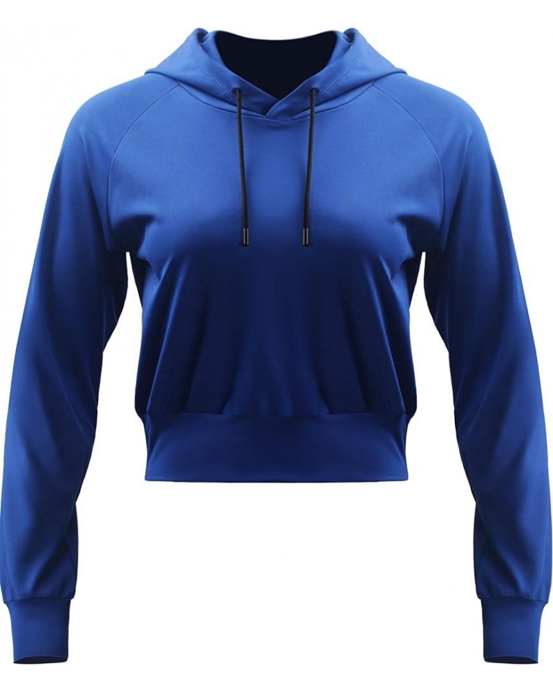 Women's Casual Long Sleeve Crop Top Sweatshirt Hoodies for Running 1 or 2 Pack 2077 : 1 Pack, Blue $9.72 Hoodies & Sweatshirts