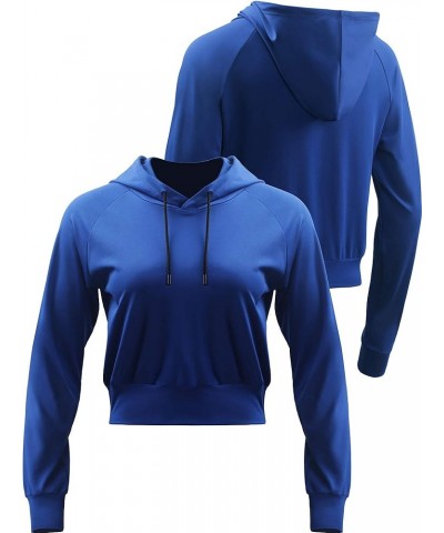 Women's Casual Long Sleeve Crop Top Sweatshirt Hoodies for Running 1 or 2 Pack 2077 : 1 Pack, Blue $9.72 Hoodies & Sweatshirts