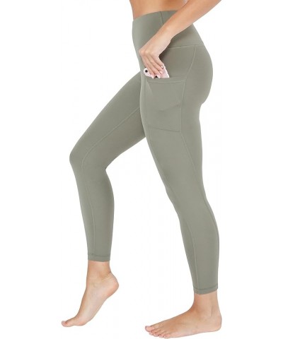 High Waist Ultra Soft 7/8 Ankle Length Leggings with Pockets for Women Deep Lichen Green Nude Tech $14.27 Leggings