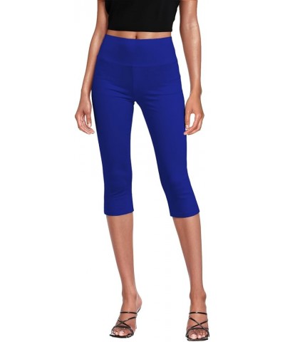 Womens Super Comfy Stretch Pull On Millennium Twill Capri Pants Capri Capri-royal $12.00 Pants