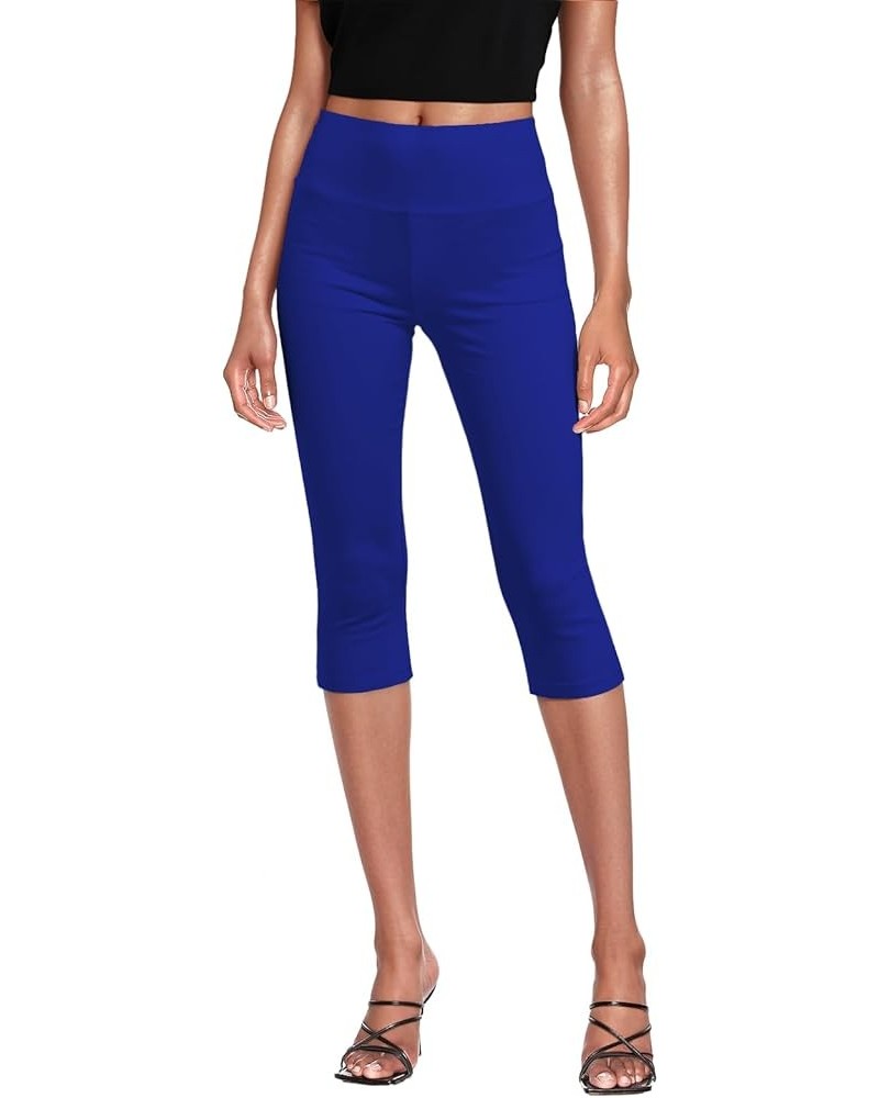 Womens Super Comfy Stretch Pull On Millennium Twill Capri Pants Capri Capri-royal $12.00 Pants