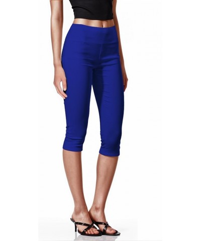 Womens Super Comfy Stretch Pull On Millennium Twill Capri Pants Capri Capri-royal $12.00 Pants