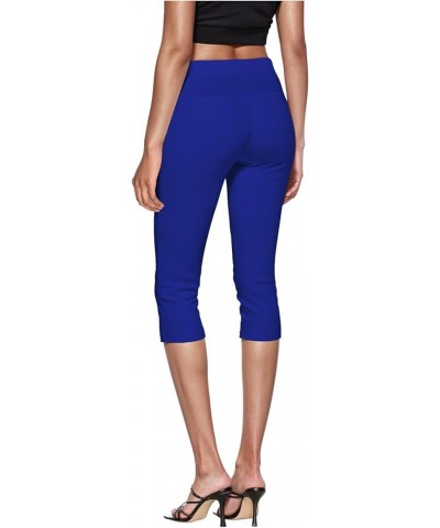 Womens Super Comfy Stretch Pull On Millennium Twill Capri Pants Capri Capri-royal $12.00 Pants