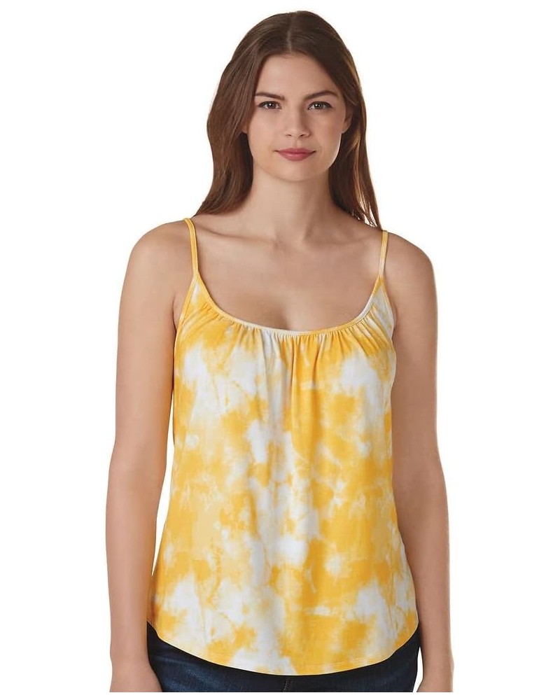 Masseys Draped Cami Yellow Tie-dye $8.54 Tanks