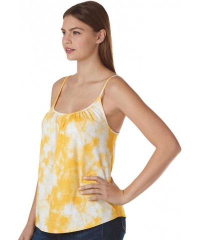 Masseys Draped Cami Yellow Tie-dye $8.54 Tanks