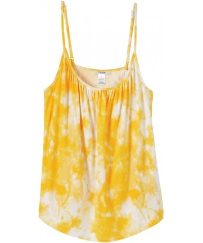 Masseys Draped Cami Yellow Tie-dye $8.54 Tanks