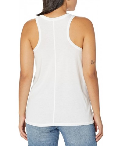 Women's Lauren Scoop-Neck Relaxed Racer Tank Top White $10.67 Tanks