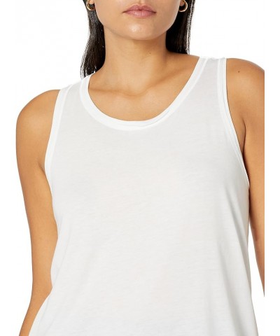 Women's Lauren Scoop-Neck Relaxed Racer Tank Top White $10.67 Tanks