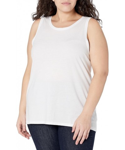 Women's Lauren Scoop-Neck Relaxed Racer Tank Top White $10.67 Tanks