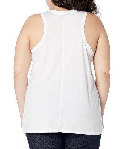 Women's Lauren Scoop-Neck Relaxed Racer Tank Top White $10.67 Tanks