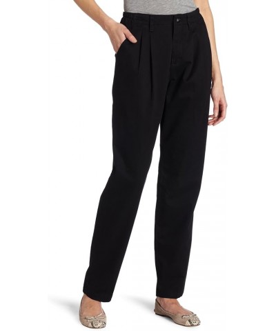 Women's Relaxed-Fit Pleated Pant Black $15.84 Pants