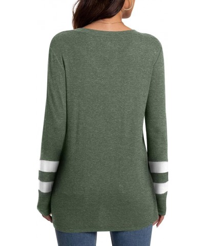 Women's Fall Long Sleeve Crewneck Tunic Tops Casual Sweatshirt for Leggings Long U Pj-dark Green $10.99 Hoodies & Sweatshirts