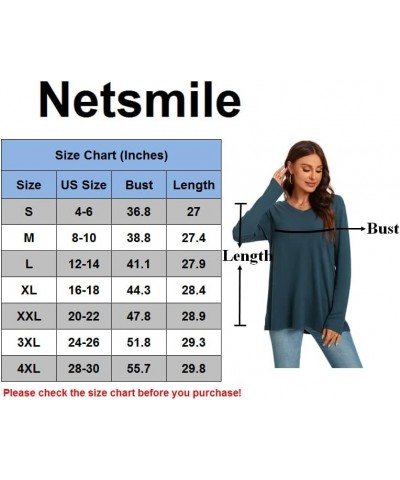 Women's Fall Long Sleeve Crewneck Tunic Tops Casual Sweatshirt for Leggings Long U Pj-dark Green $10.99 Hoodies & Sweatshirts