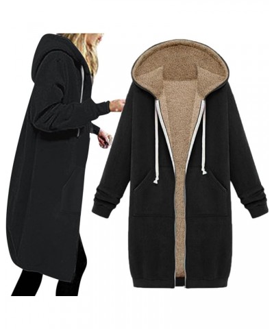 Women Casual Zip up Fleece Hoodies Tunic Sweatshirt Long Hoodie Jacket Fashion Halloween Sweater Coat S-5XL 1a Black $4.45 Ho...