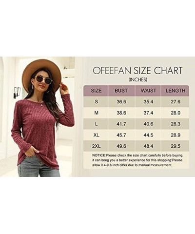 Long Sleeve Shirts for Women Lightweight Crew Neck Casual Tunic Tops V03-black $12.25 Tops