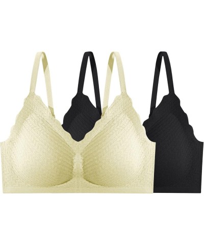 Women's Underwire Bras Extra-Expansion Seamless Soft Sports Chest Gathered Cup Three Hook and Eye Bra, M-2XL White $9.16 Ling...