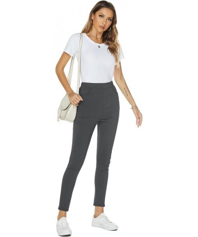 Women's Stretch Skinny Dress Pants Tummy Control Pant Pull On Leggings for Work Business Casual Pant [S-2XL] Gray $10.39 Legg...