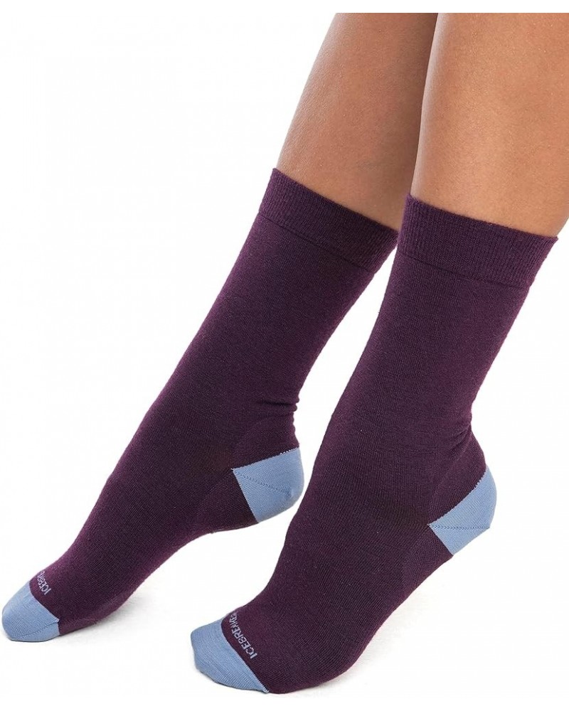 Women's Lifestyle Fine Gauge Crew Socks Nightshade/Kyanite $11.05 Activewear