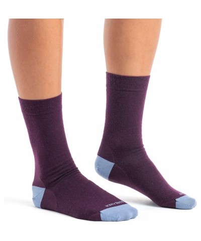 Women's Lifestyle Fine Gauge Crew Socks Nightshade/Kyanite $11.05 Activewear