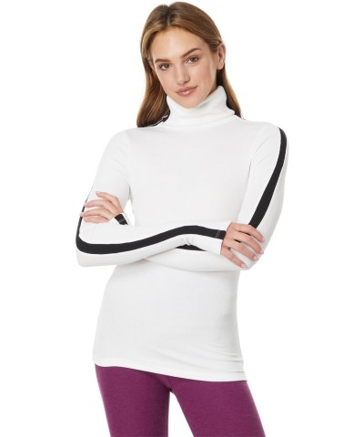 Jackson Rib Full Length Turtleneck White/Black XS $51.50 Sweaters