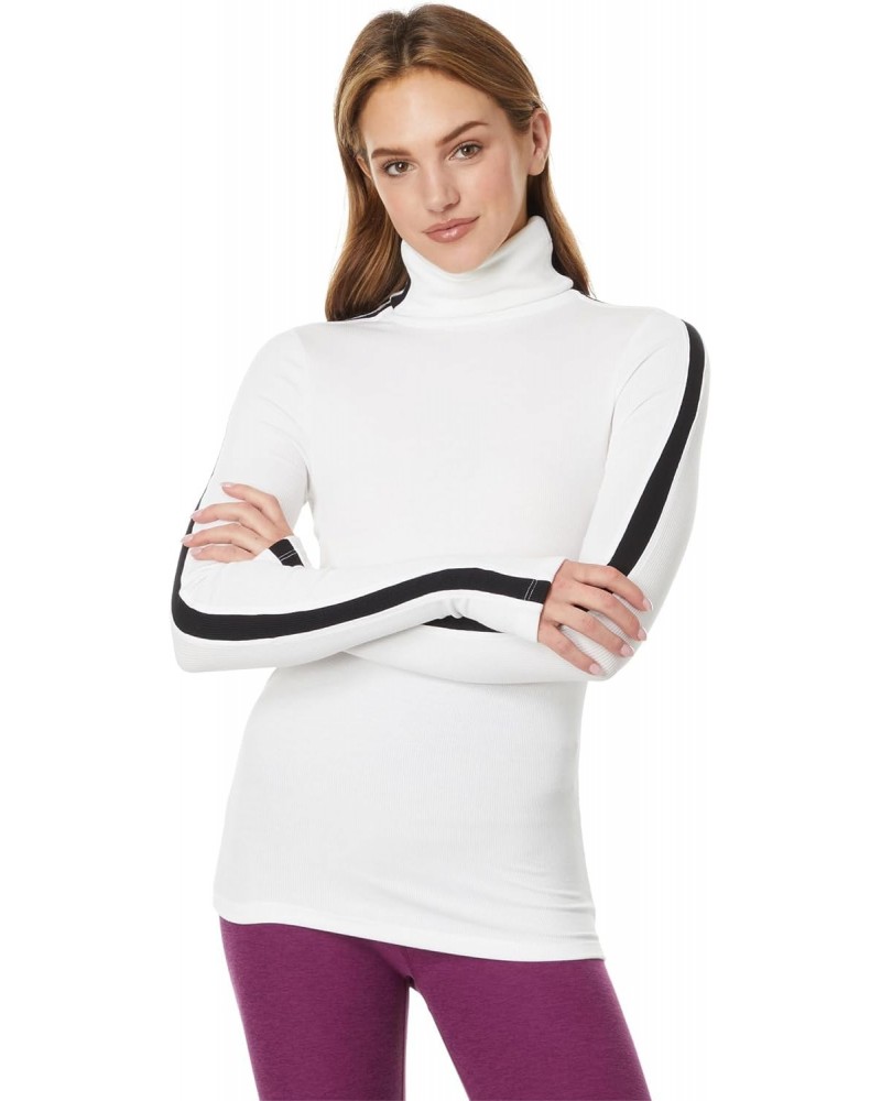 Jackson Rib Full Length Turtleneck White/Black XS $51.50 Sweaters