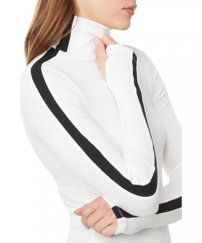 Jackson Rib Full Length Turtleneck White/Black XS $51.50 Sweaters