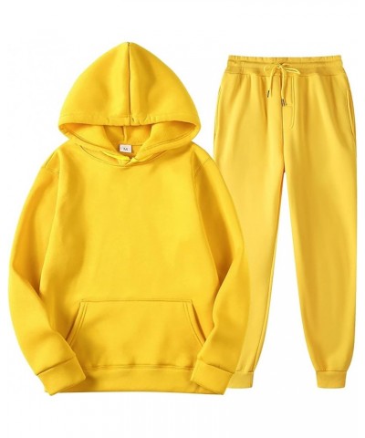 Soft Sweatsuits For Women Set 2 Piece, Sets Outfits Tracksuit Long Sleeve Sweatshirt Drawstring Sweatpants Lounge Yellow $14....