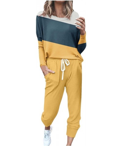 2 Piece Sweatsuits for Women Fall Clothes Leisure Long Sleeve Tops Sweatpants Lounge Travel Outfits Jogger Sets Track Suits B...