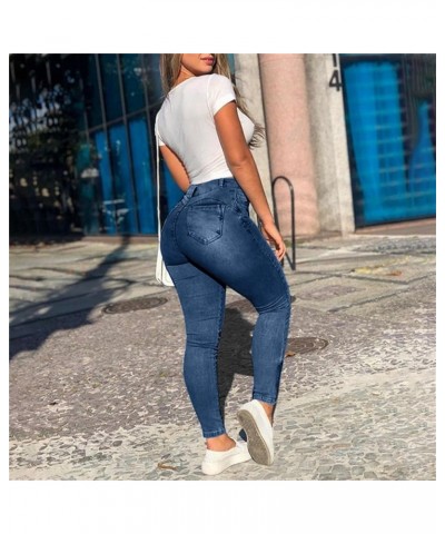 Women Sexy High Waisted Stretch Skinny Tapered Butt Lifting Jeans Cargo Trousers Streetwear Slim Fit Denim Pants Flap Pocket ...