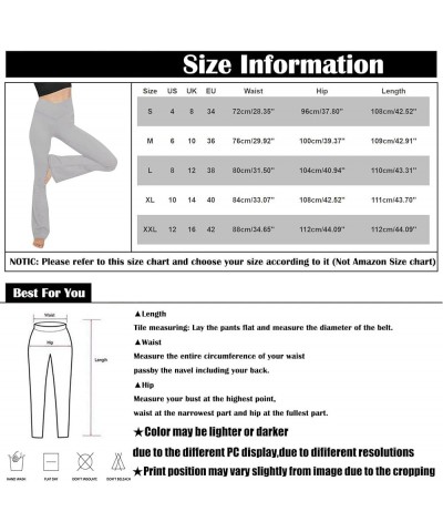 Flare Yoga Pants for Women V Crossover High Waist Bootcut Yoga Leggings Wide Leg Tummy Control Bell Bottom Sweatpants A09-pin...