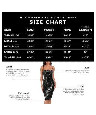 Women's Latex Midi Bodycon Dress Vinyl Faux Leather Sexy Balconette Dresses White $19.27 Dresses