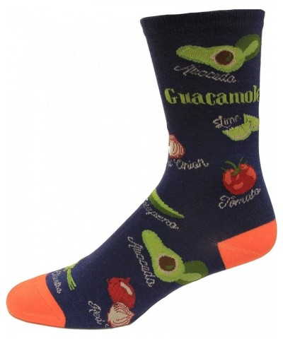 Women's Fun Food & Drink Crew Socks-1 Pairs-Cool & Cute Pop Culture Novelty Gifts Guacamole (Navy) $7.26 Socks