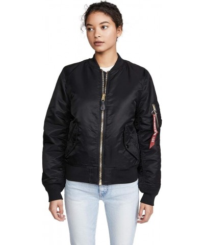 Women's MA-1 Flight Jacket Black $88.15 Jackets