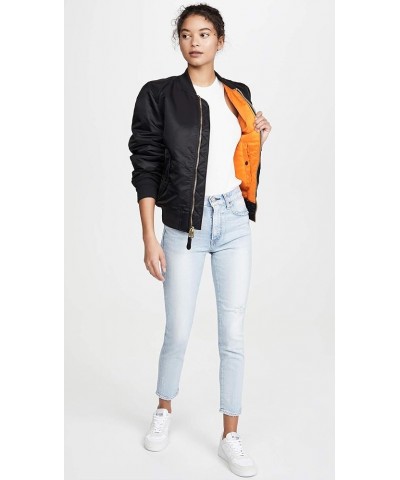 Women's MA-1 Flight Jacket Black $88.15 Jackets