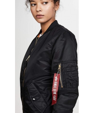 Women's MA-1 Flight Jacket Black $88.15 Jackets